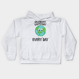 Celebrate earth day every day Kids Hoodie